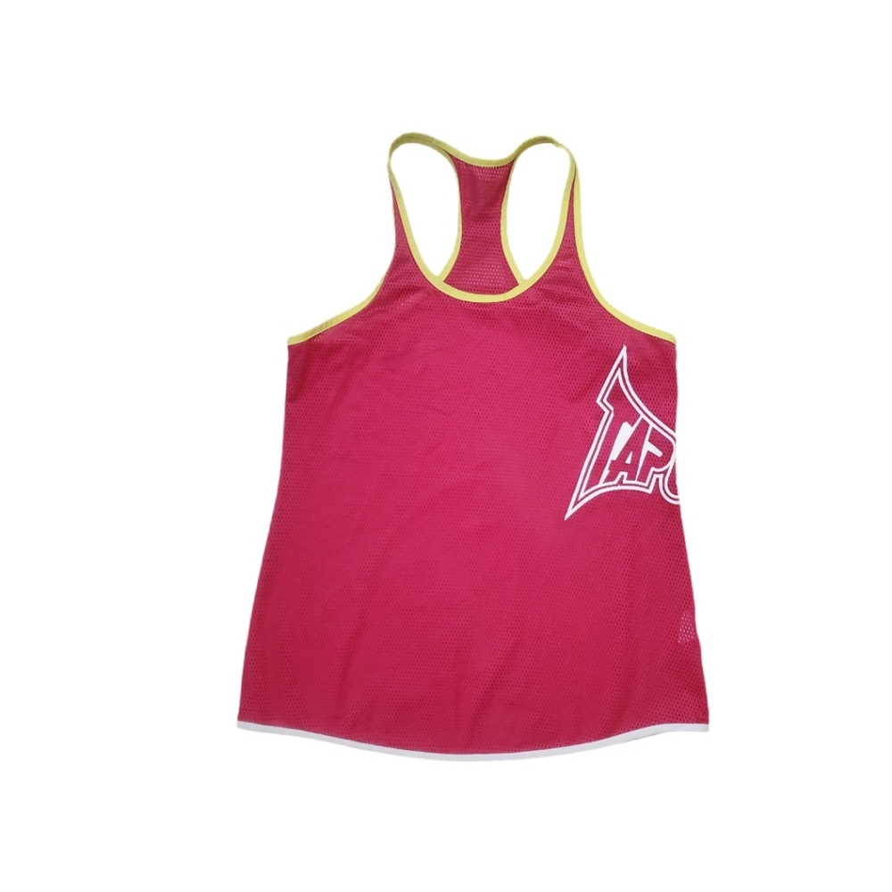 Tapout Women's Pink Mesh Logo Workout Tank Top XL